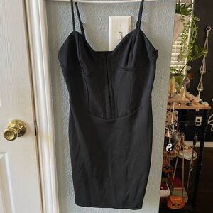 Wild Fable mini black corset dress XS brand nwot